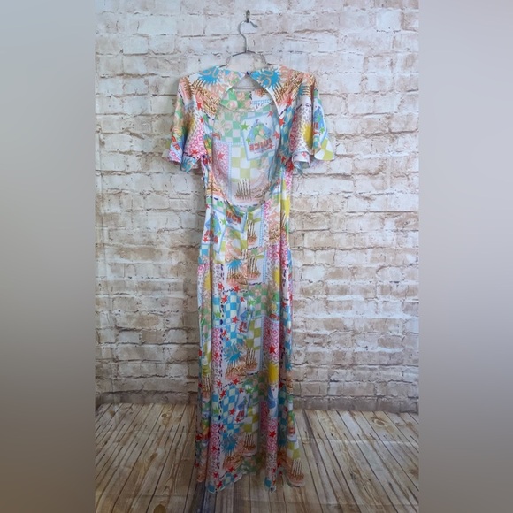 ASOS Design Juicy Print Dress With Cut Out Back Size 4 - Picture 4 of 8